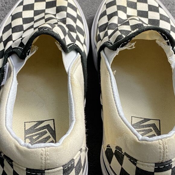 Vans Classic Checker Checkerboard Slip On Sneaker Black White Women’s 7.5 M6 US - Picture 7 of 12